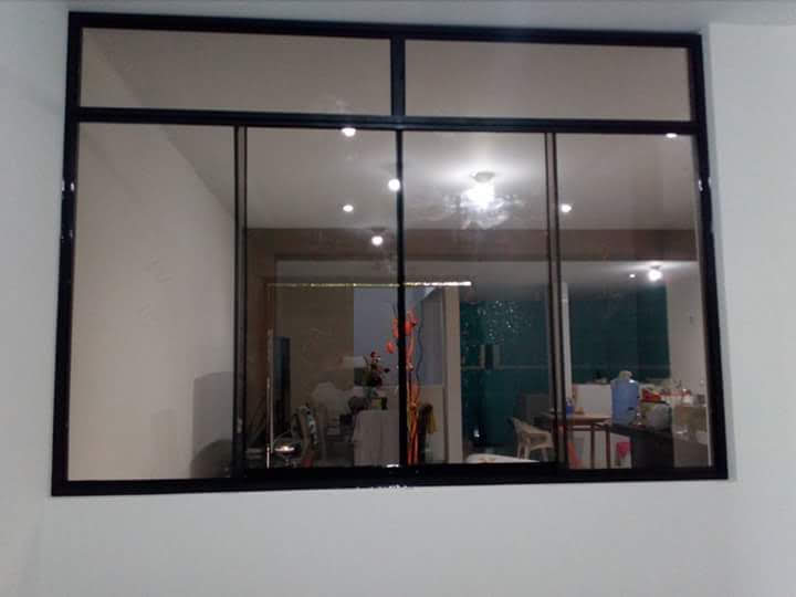 ventana sistema nova con marco de aluminio - Vidrios piura